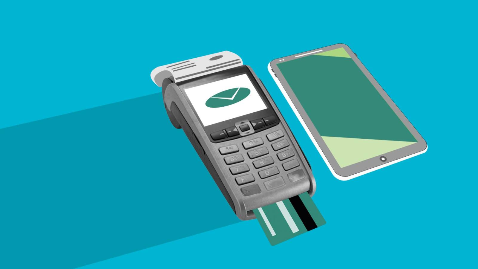 Kontaktlose Zahlung mit dem Smartphone am Terminal